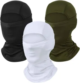 3 Pack Ski Mask for Men Women Balaclava Face Mask Summer Shiesty Mask Full Head Mask for Motorcycle Helmet Sun UV Protection