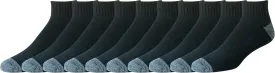 Amazon Essentials Men's Cotton Ankle Socks, Comfortable, Moisture Wicking, Cushioned, 10 Pairs