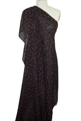 Animal-ish Print Rayon Georgette - Browns/Black
