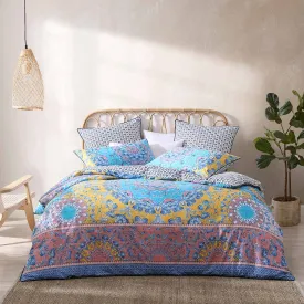 Avila Blue Quilt Cover Set by Logan & Mason