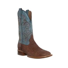 Corral Men's Honey Shark Wide Square Toe Blue Brown Boots