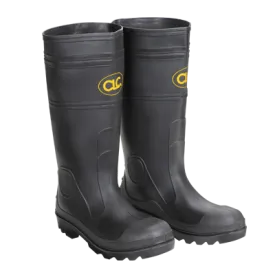 Custom Leathercraft Plain Toe Pvc Rain Boots Black 7
