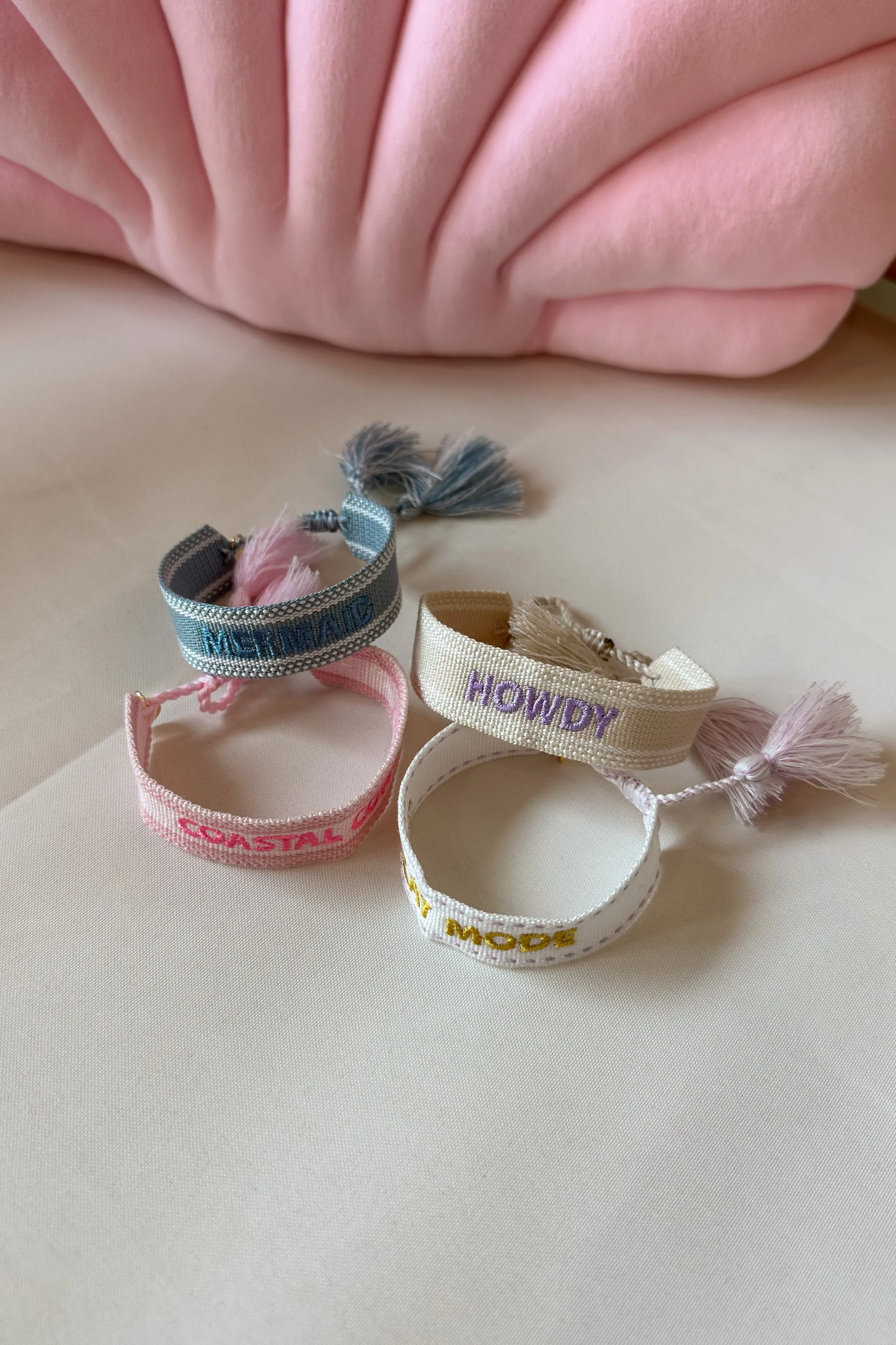 Embroidered Tassel Bracelet
