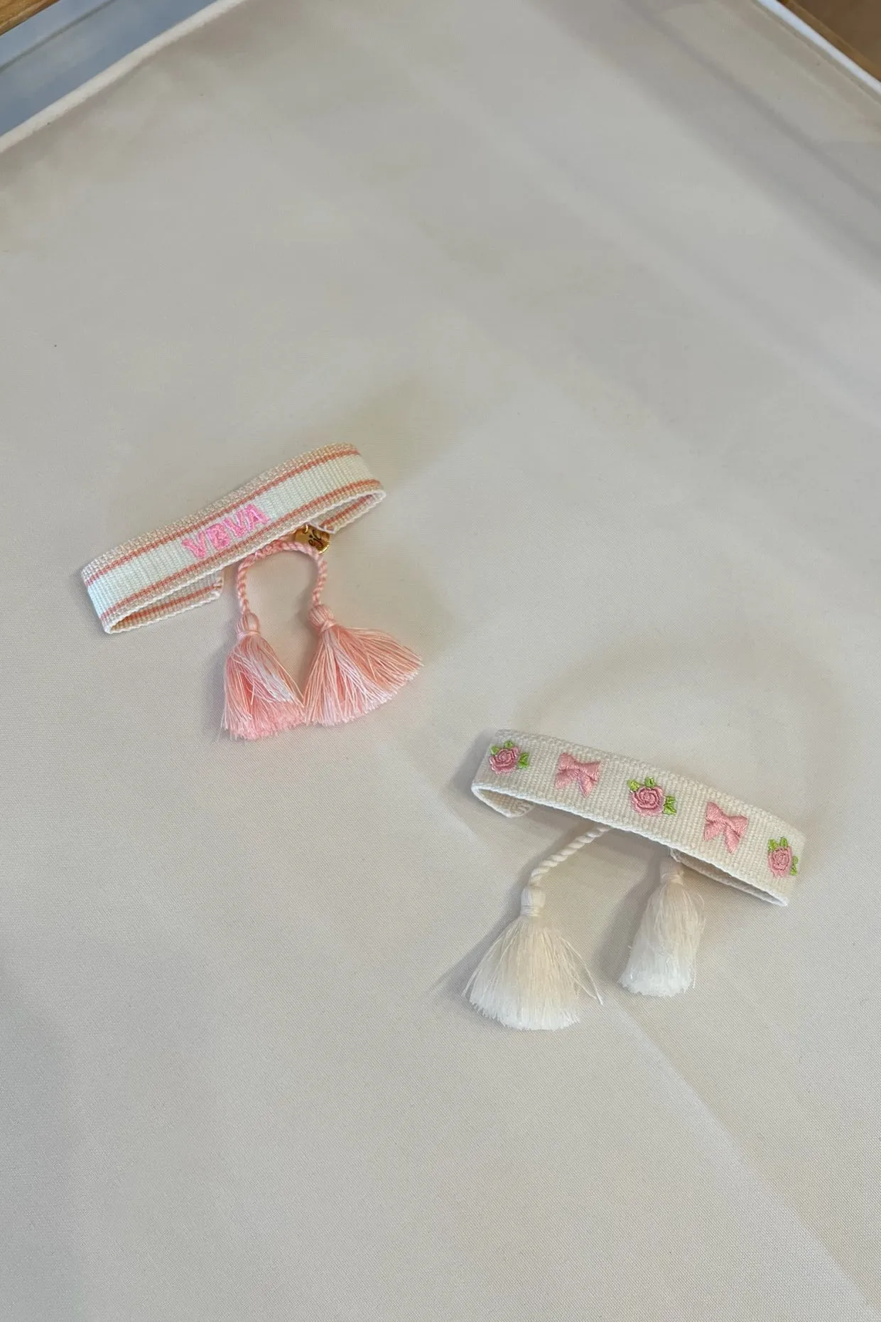 Embroidered Tassel Bracelet