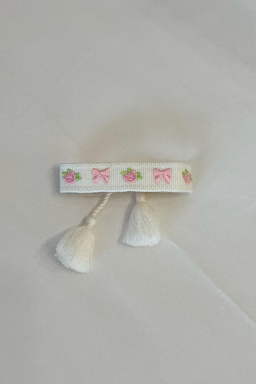 Embroidered Tassel Bracelet