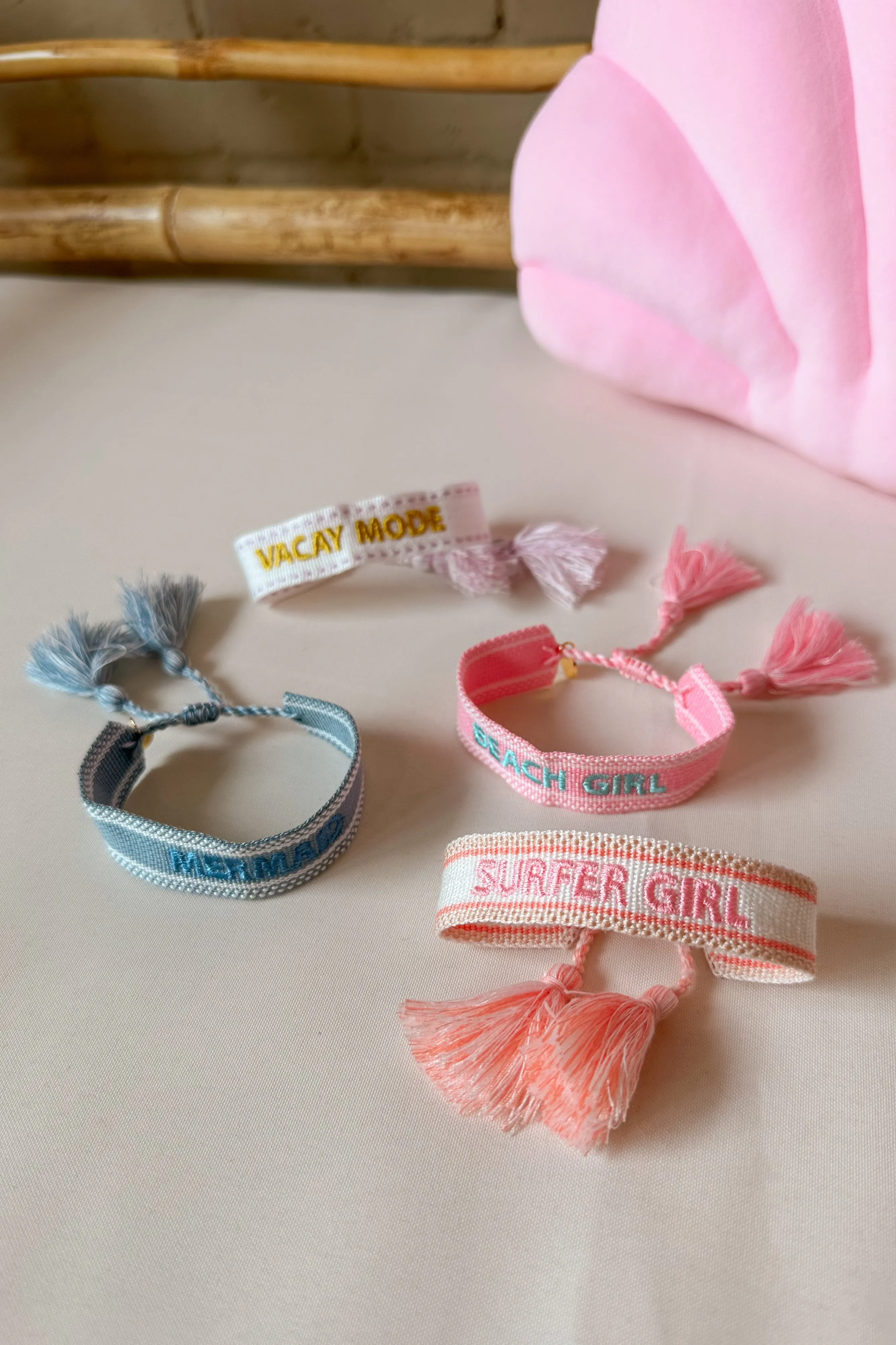 Embroidered Tassel Bracelet