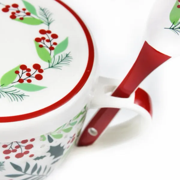 Graceful Soup Mug with Spoon
