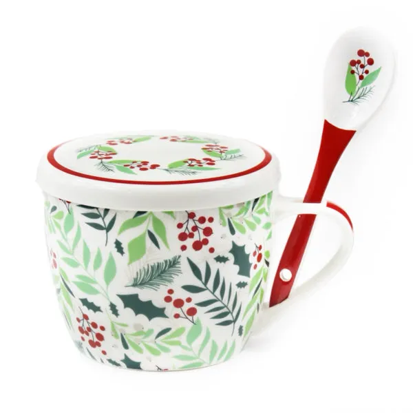 Graceful Soup Mug with Spoon