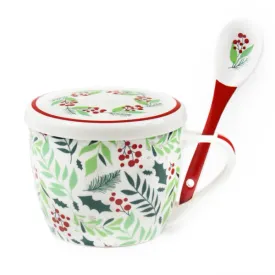 Graceful Soup Mug with Spoon