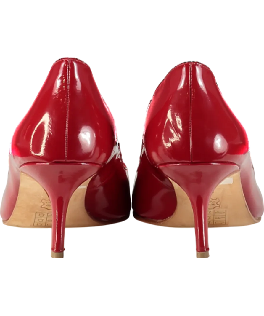 LK Bennett Red Patent Peep Toe Heeled Pumps UK 9 EU 42 👠