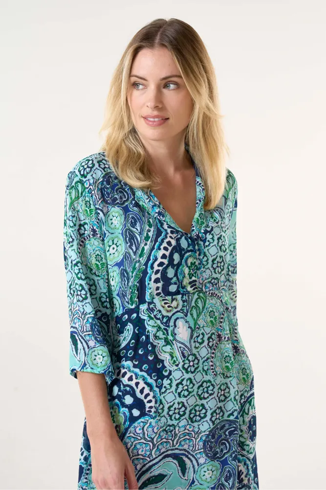Middy Poppy Brazil Blue Cotton Blue Dress