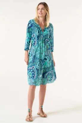 Middy Poppy Brazil Blue Cotton Blue Dress