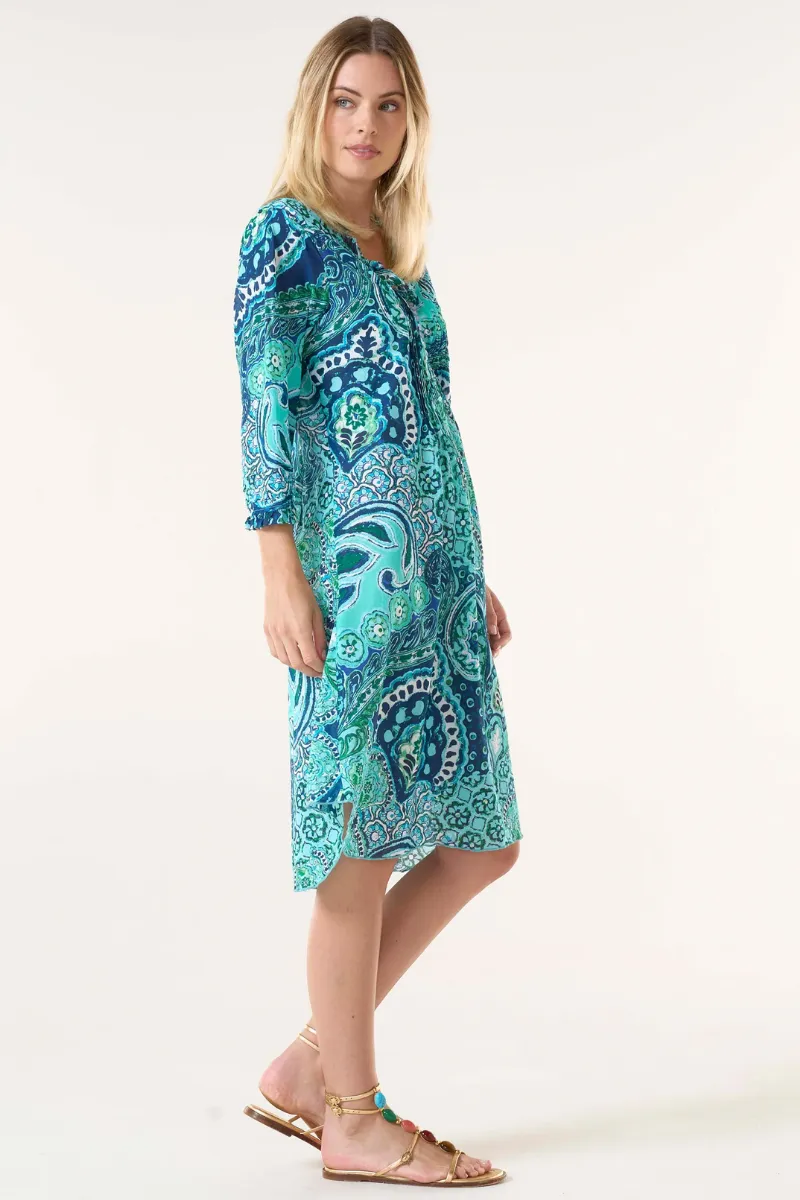 Middy Poppy Brazil Blue Cotton Blue Dress