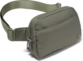 Pander Everywhere Belt Bag for Women, 5 Zipper Pockets Nylon Crossbody Fanny Pack Purse (Grey Sage).