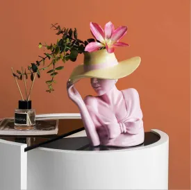 Pretty Woman Figure Flower Pot