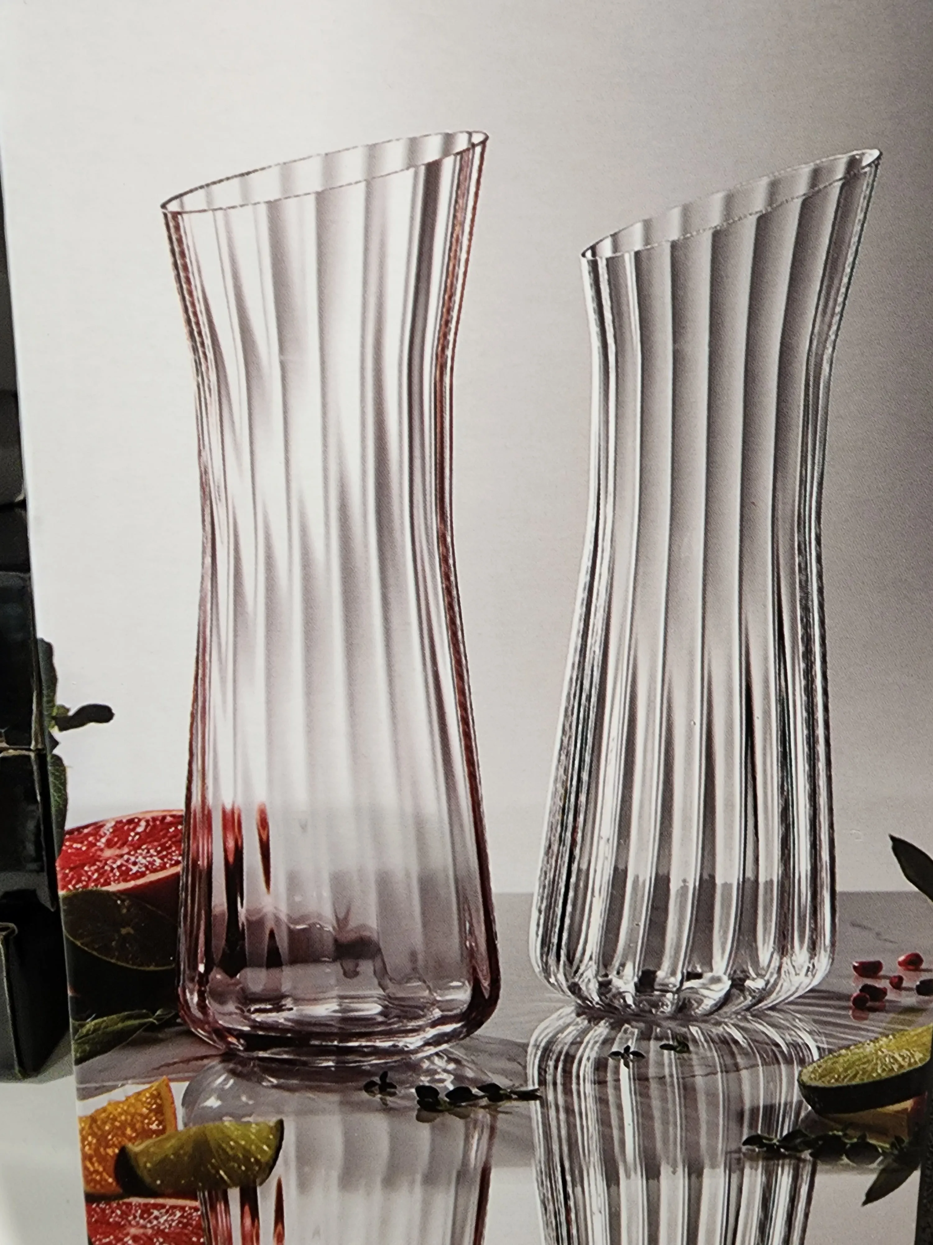 RIPPLE BLUSH VASE/CARAFE