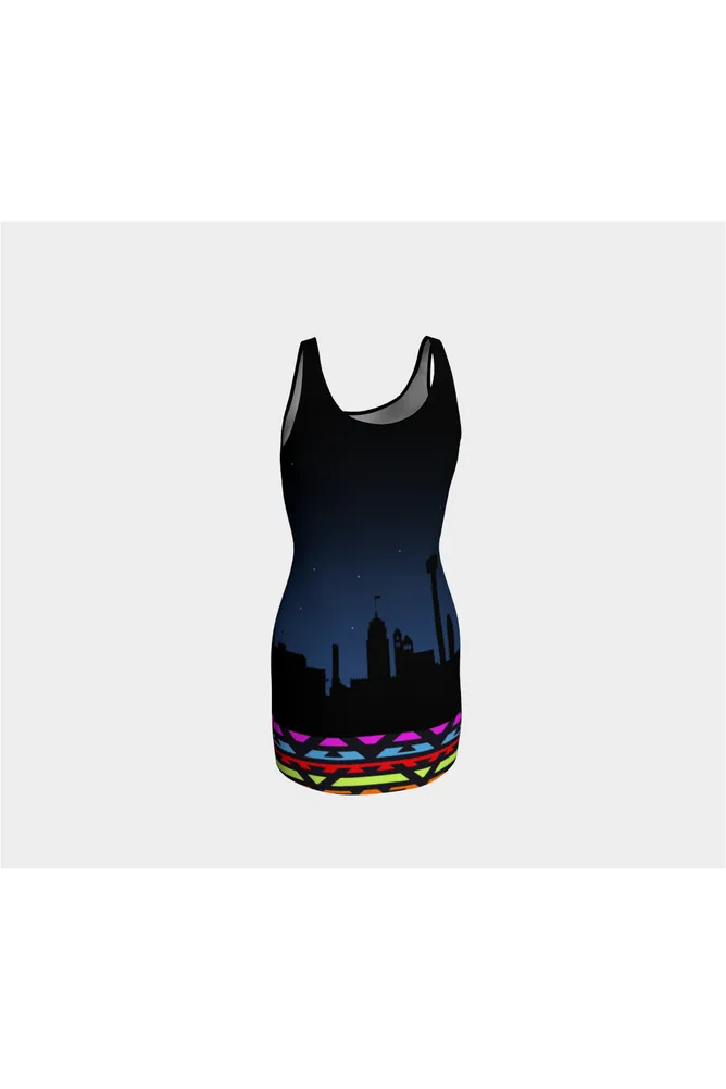 San Antonio at Night Bodycon Dress