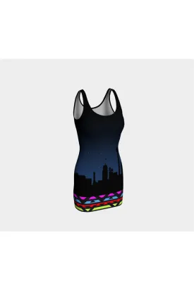 San Antonio at Night Bodycon Dress