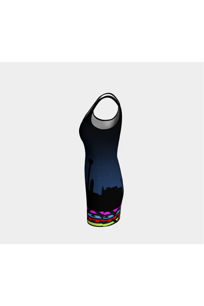 San Antonio at Night Bodycon Dress