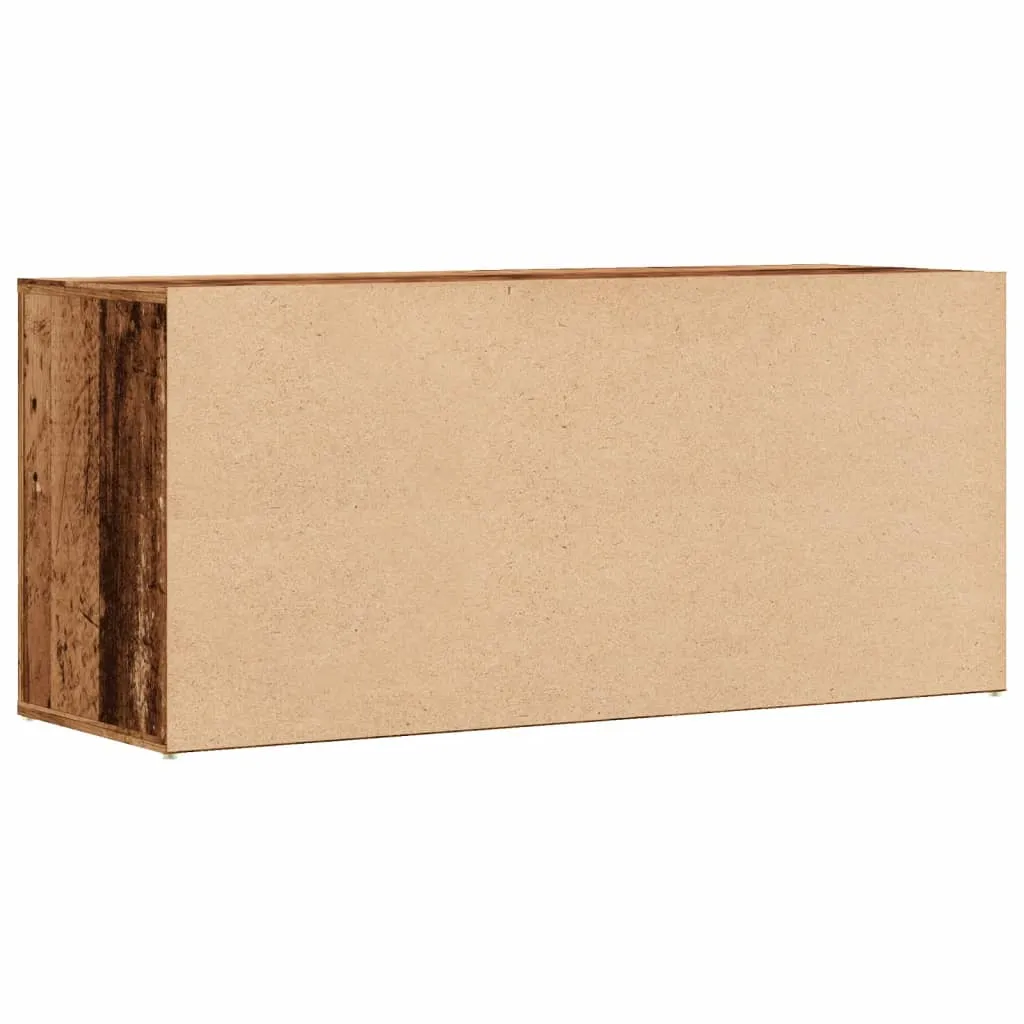 Shoe Bench Old Wood 100x35x45 cm Engineered Wood