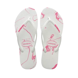 Slim Marble Flip Flops