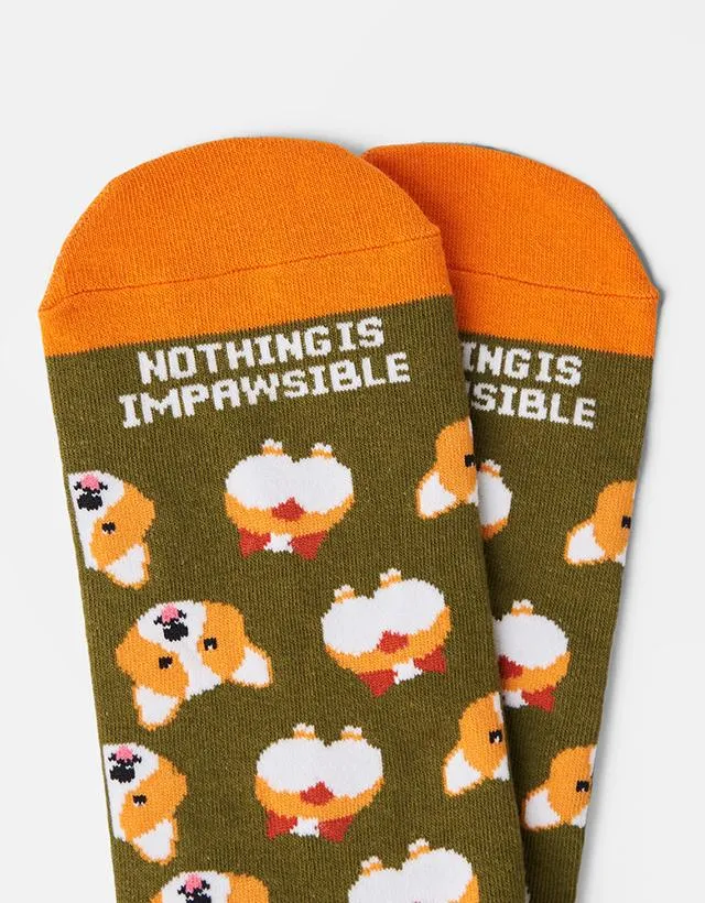 Talking Toes - Impawsible Corgi Sock