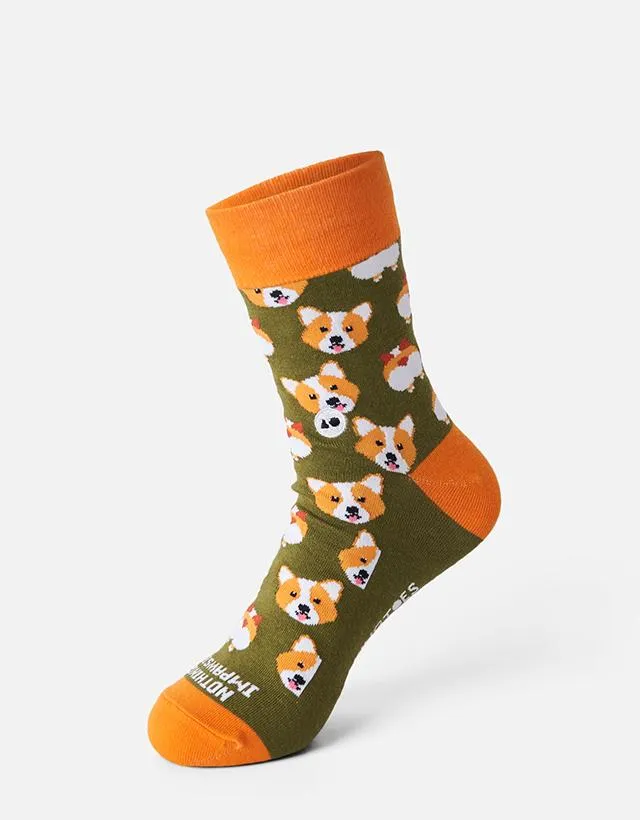 Talking Toes - Impawsible Corgi Sock