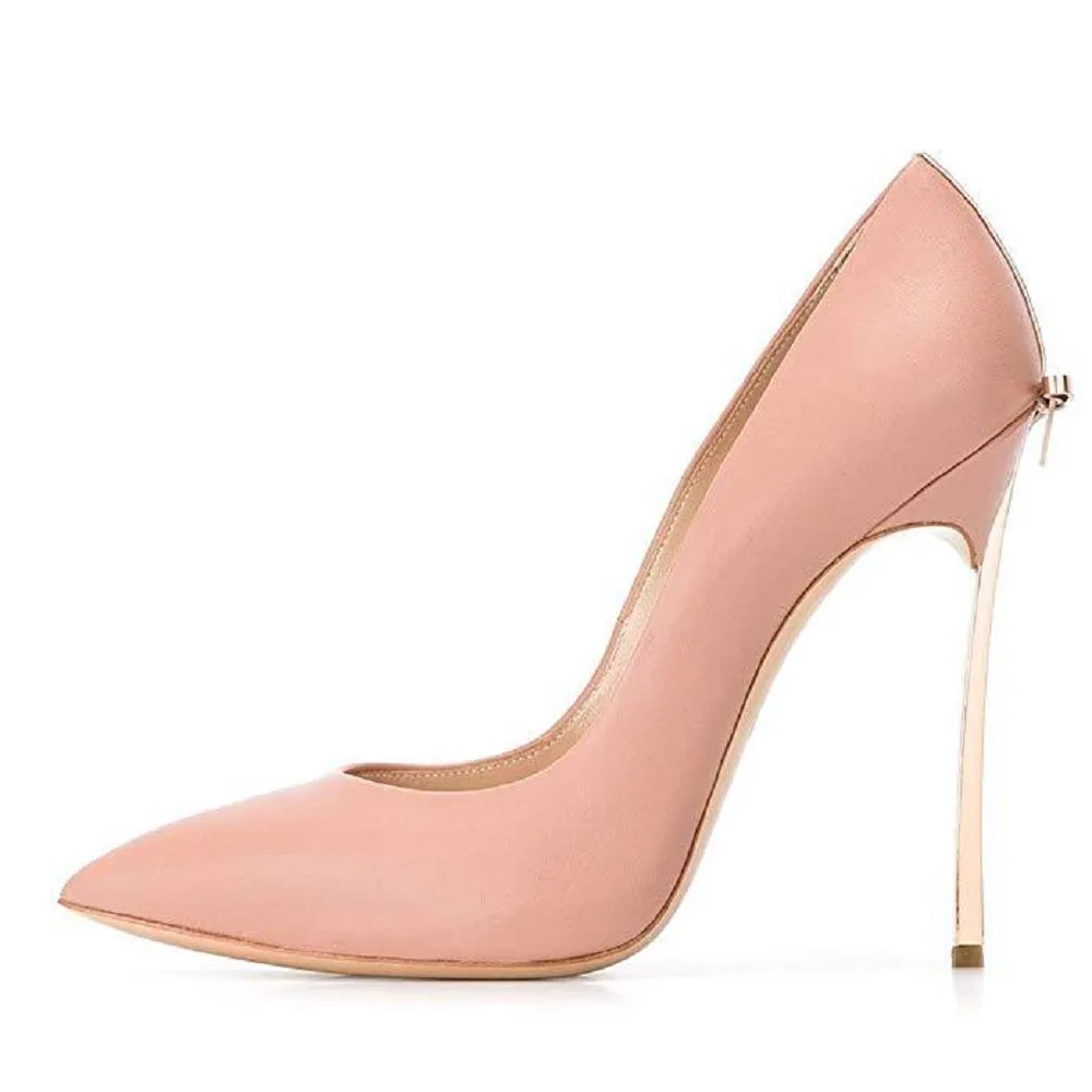 Tucomosi Women Wedding Shoes Point Toe Stiletto with Bow