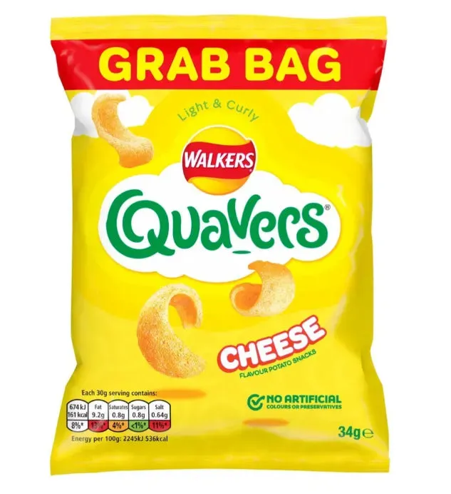 Walkers Crisps Quavers Cheese